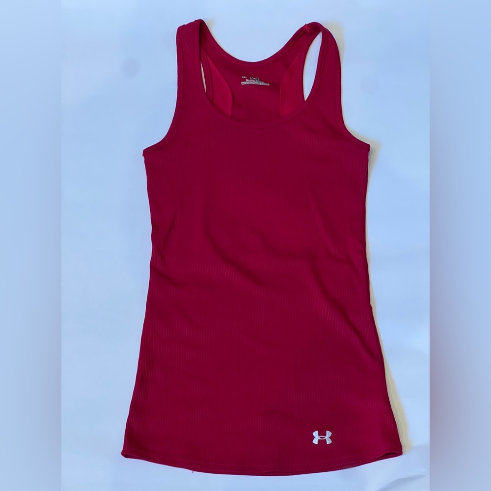 Reddish Pink Under Armor Heat Gear Tank Top